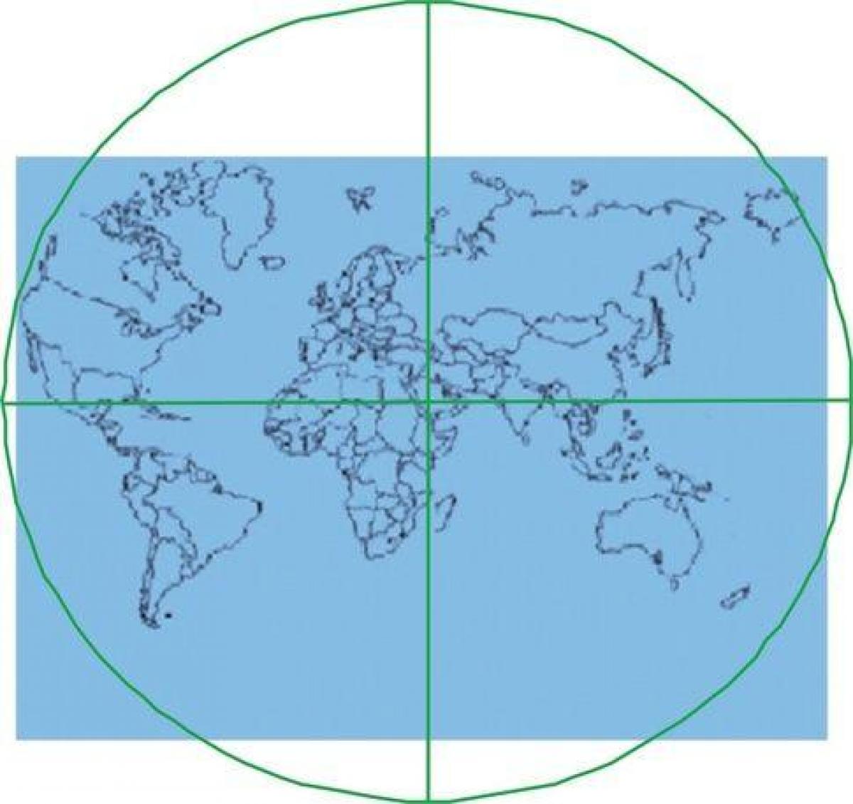 mapa Ka'bu je u centar svijeta 